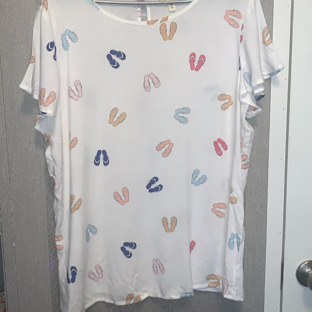 Como Blu Women Short Sleeve Crewneck blouse Size XL NWOT